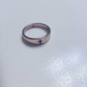 Silver Cross Ring
